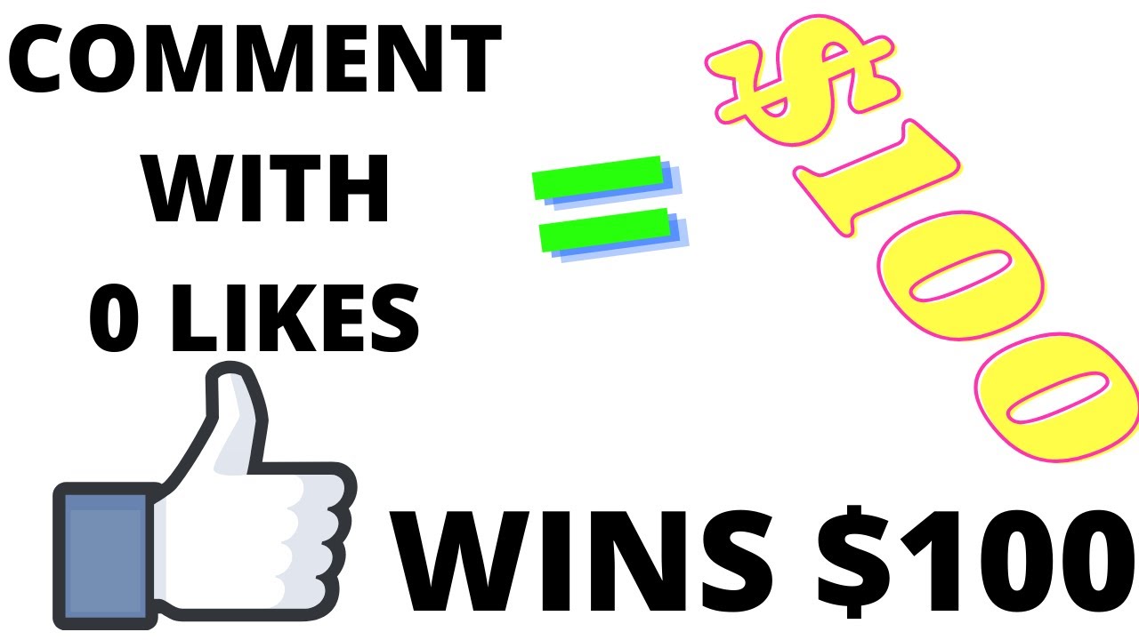 Comment with 0 likes will win $100 || REAL MONEY