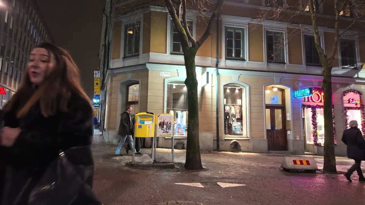INSANE STYLE Nightlife in Stockholm ❄️ Winter Walk 🇸🇪 4K SLOW TV ❄️ CRAZY People & Winter 🇸🇪 4K