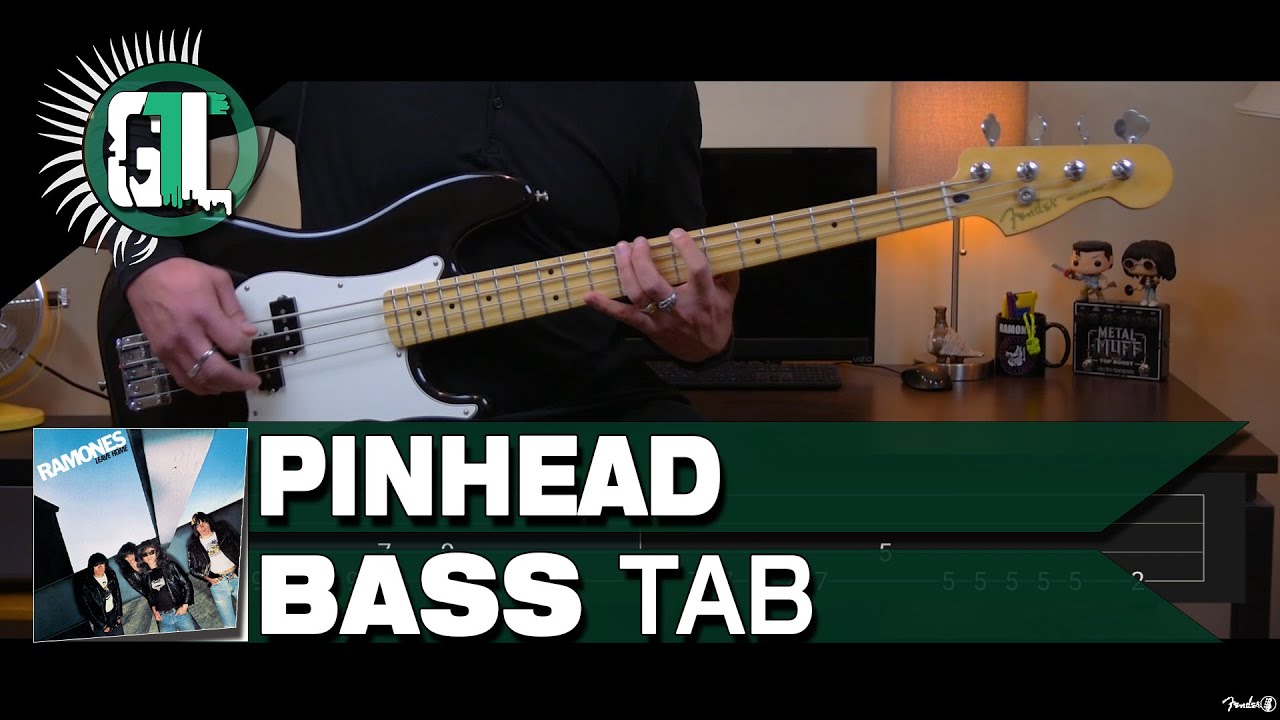 Ramones - Pinhead | Bass Cover With Tabs in the Video