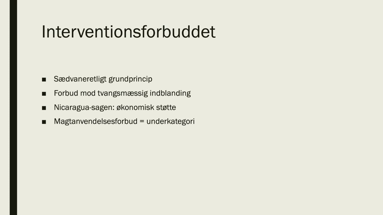 Folkerettens grundprincipper - Disposition 1