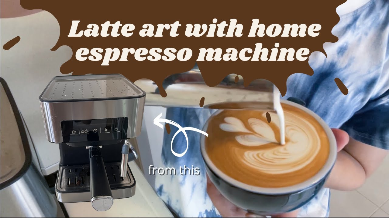 How to Latte Art from Home Espresso Machine - ลาเต้อาร์ทด้วยเครื่องชงกาแฟถูกๆ