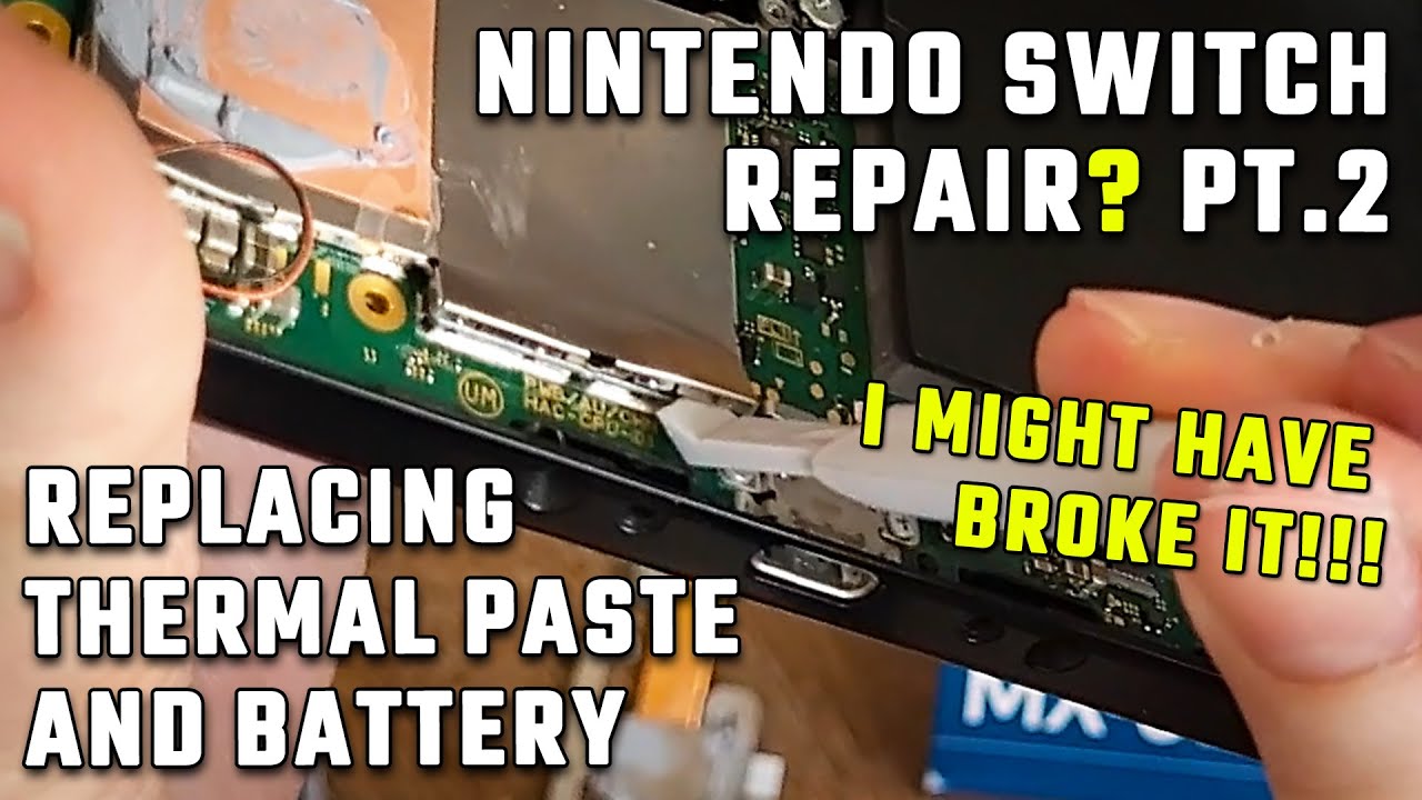 Nintendo Switch: Replacing Battery and Repasting Thermal Compound Guide - Part 2