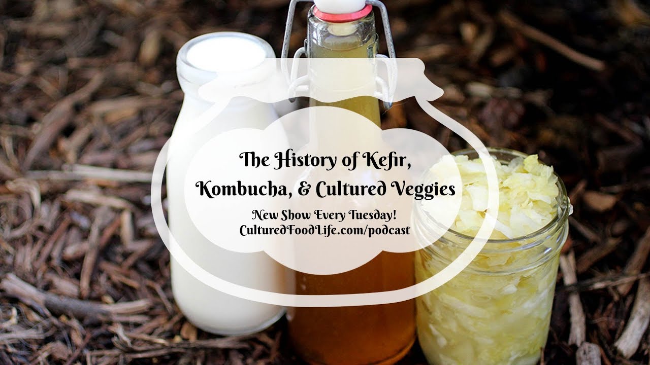 Podcast Episode 54: The History of Kefir, Kombucha, & Cultured Veggies