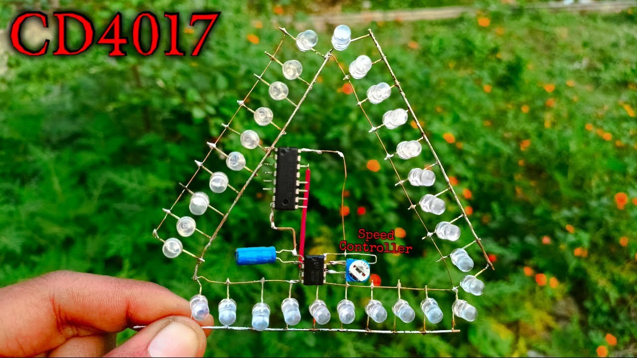 How to make LED chaser/ using ic Cd4017/Led project/How to make running led project