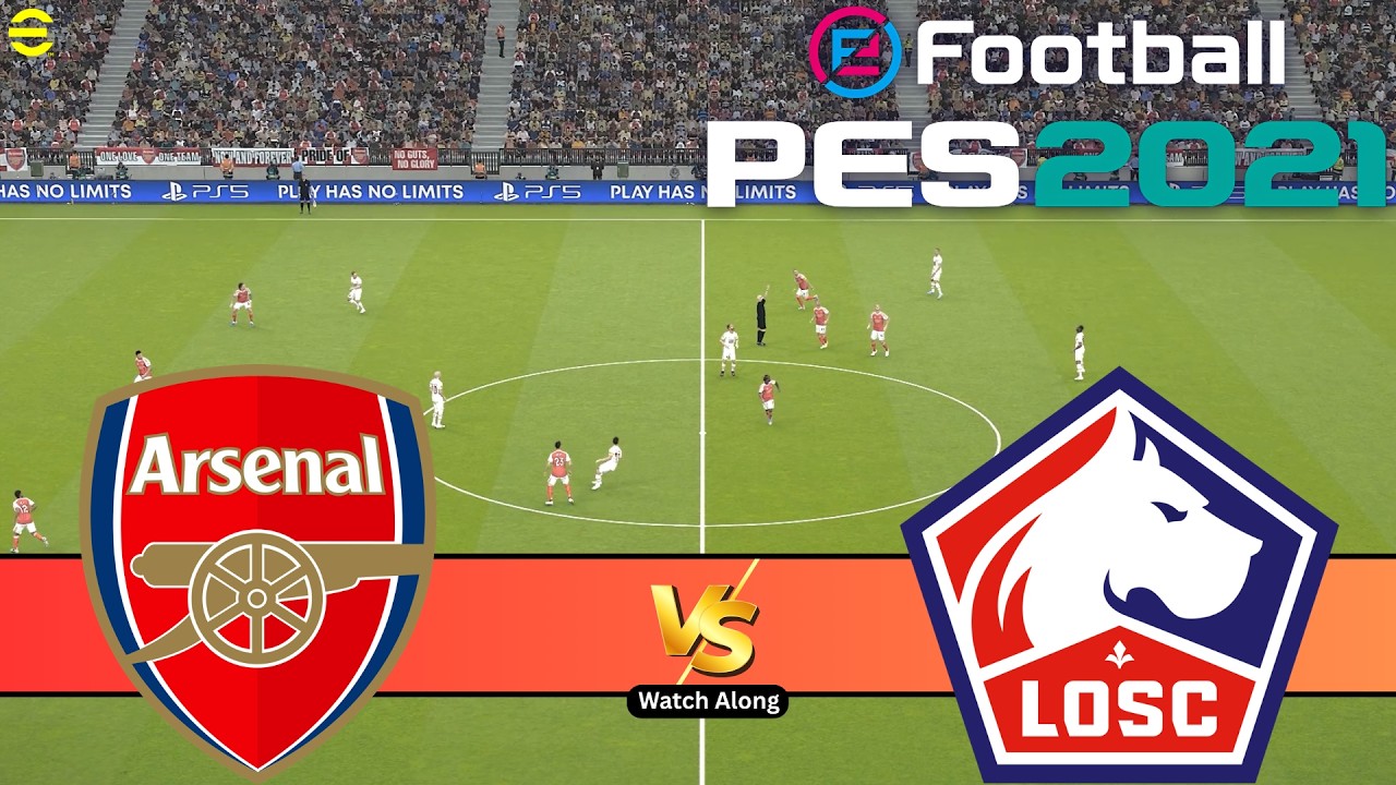 Arsenal vs Lille | Champions League 2026/27 |  Full Match Live PES 21 gameplay