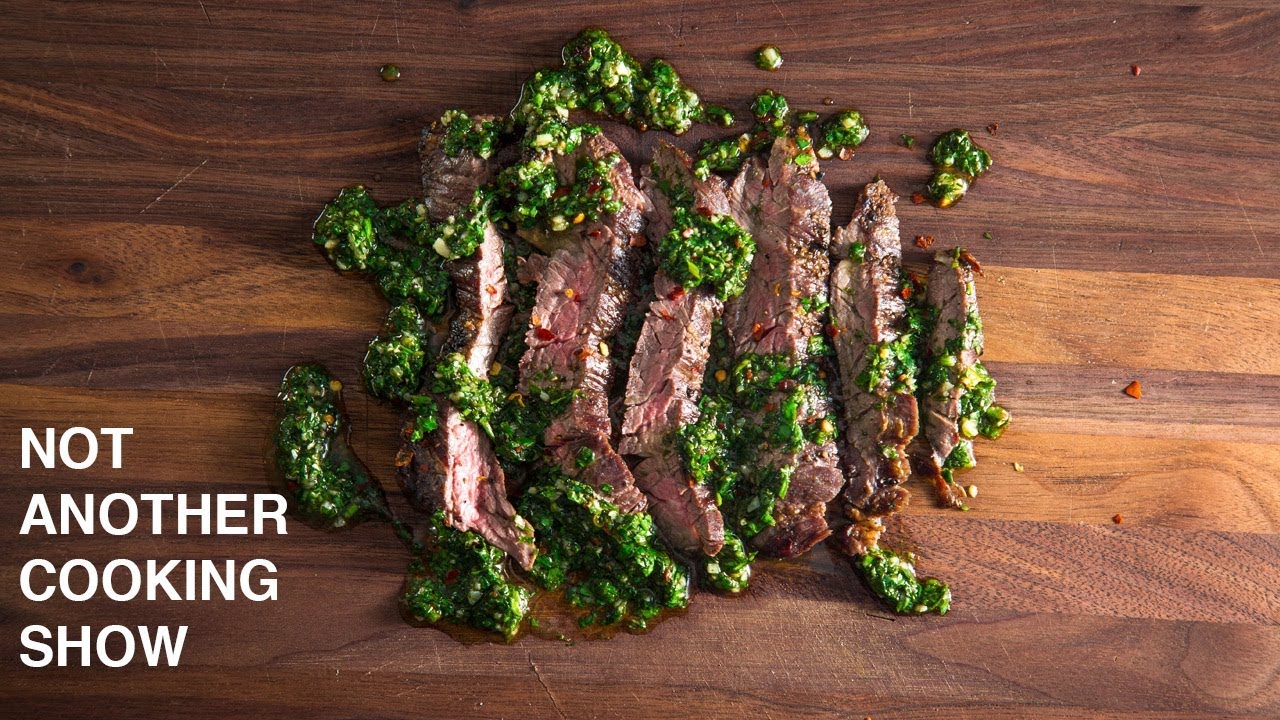 GRILLED SKIRT STEAK WITH CHIMICHURRI SAUCE : GRILLIN WHILE CHILLIN