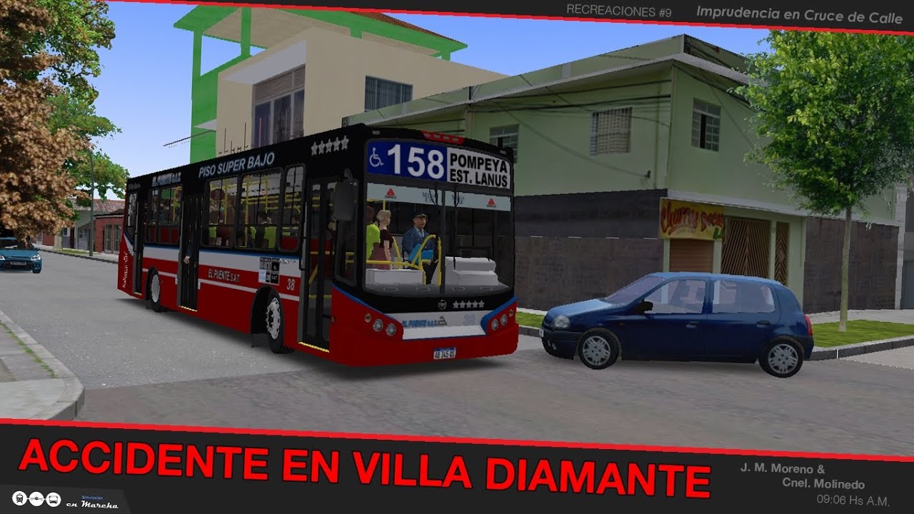 Imprudencia en Cruce de Calle y Choque | Accidente Línea 158 - 2022 | Recreación