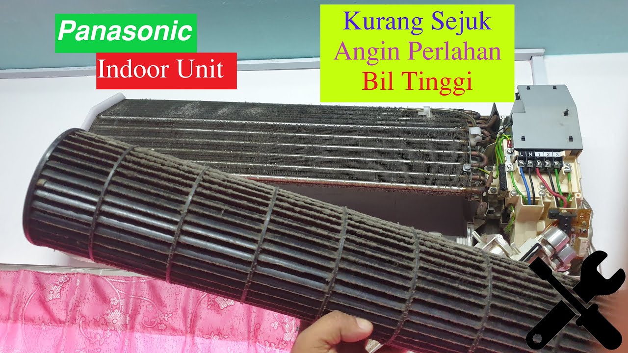 Cuci Indoor Unit Aircond Panasonic Inverter 1HP ( CS-S10SKH-1 )