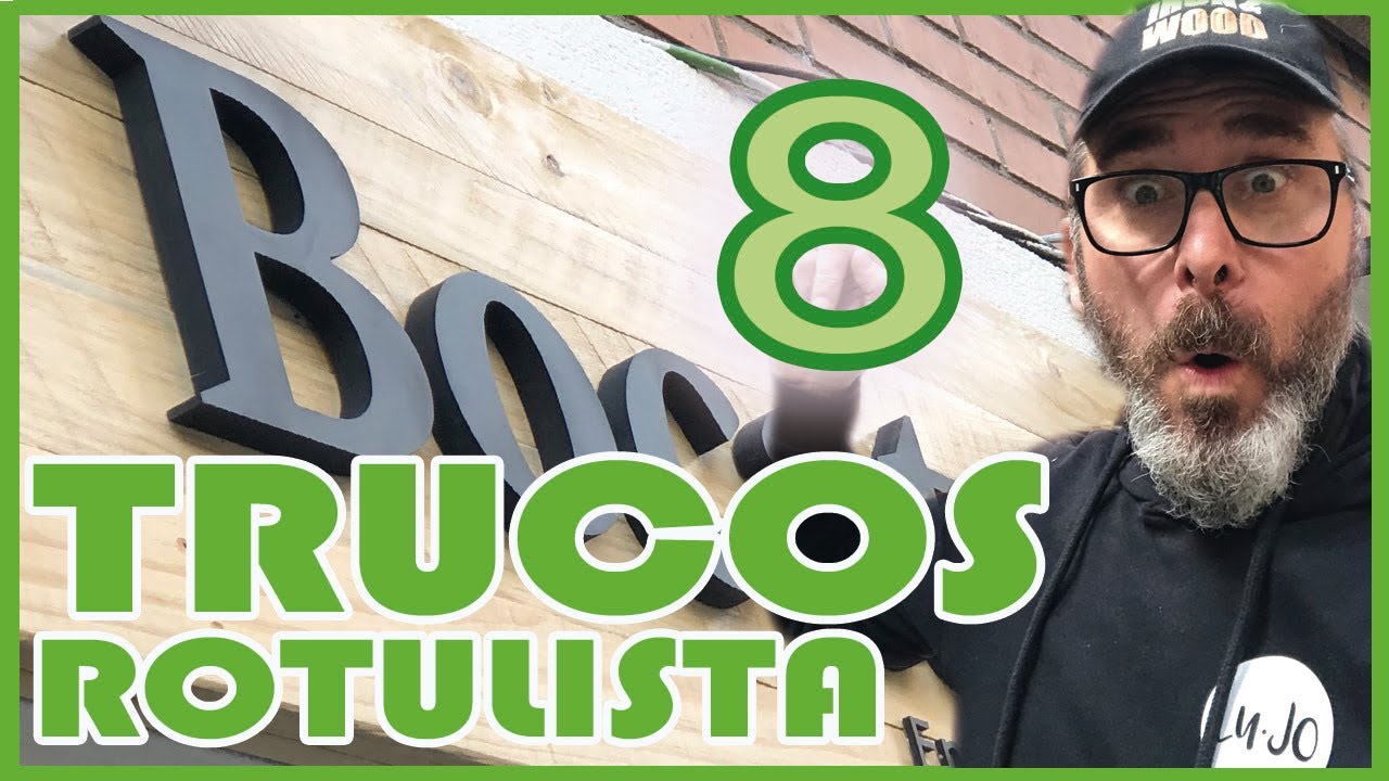 🎱  8 TRUCOS de ROTULISTA para un rótulo de PALETS RECICLADOS con letras CORPÓREAS pintada a spray !