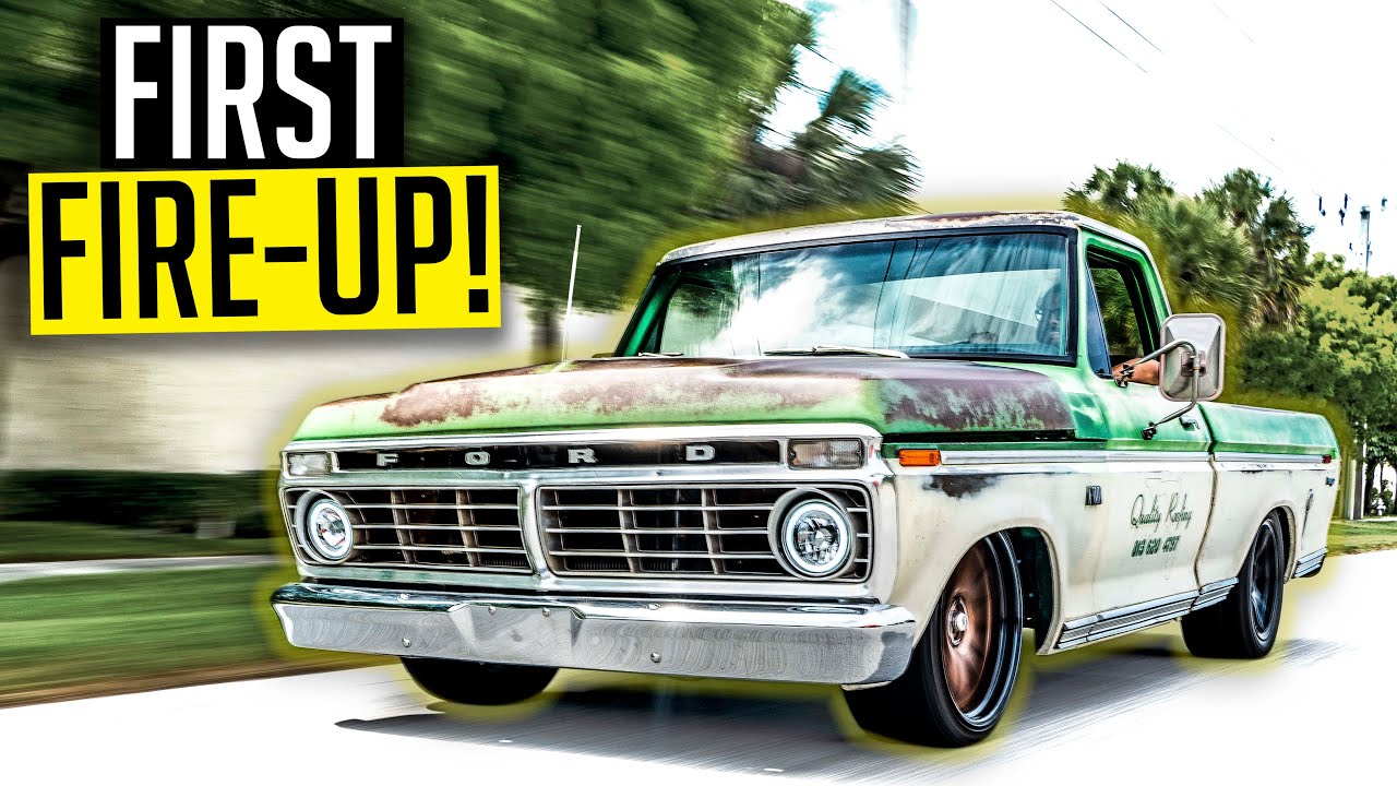 Supercharged 1973 F100 Custom Exhaust - First Start-Up! - F100: Ep. 8
