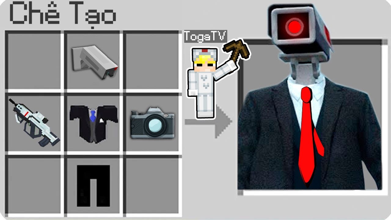 TÔ GÀ THỬ THÁCH 24H CHẾ TẠO CAMERA MAN TRONG MINECRAFT*TÔ GÀ THỬ THÁCH ĐIỀU KHIỂN CAMERA MAN