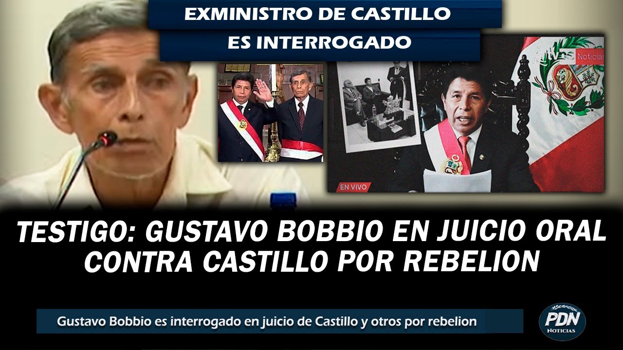 GUSTAVO BOBBIO ES INTERROGRADO: JUICIO ORAL CONTRA CASTILLO Y OTROS POR EL DELITO DE REBELION