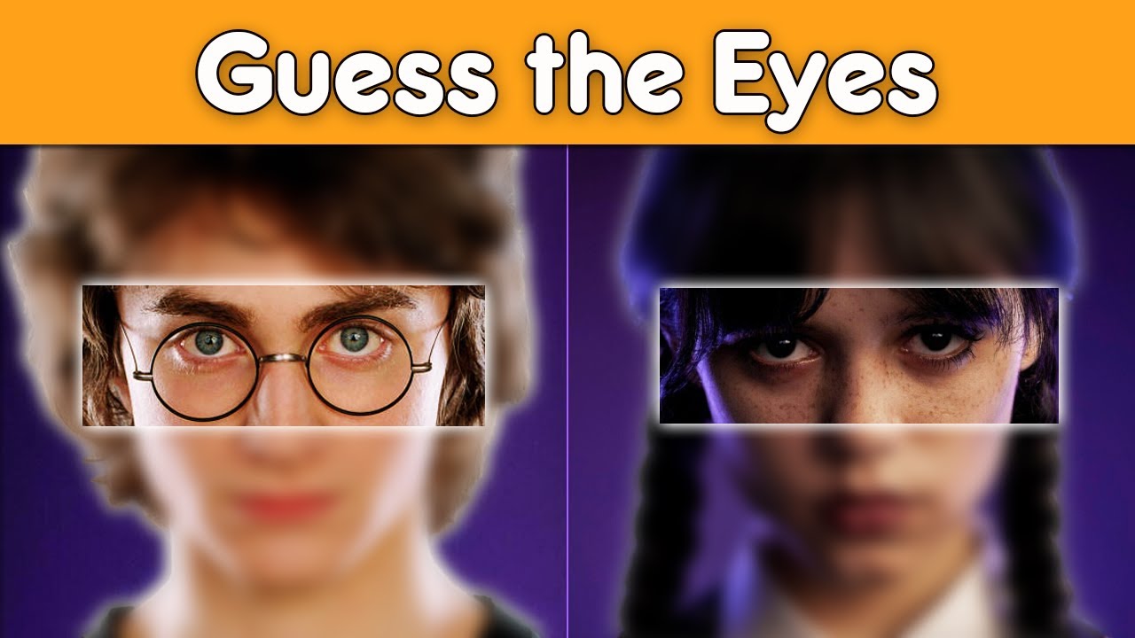 Guess the Eyes 👀 of Wednesday, Stranger Things & Harry Potter Characters