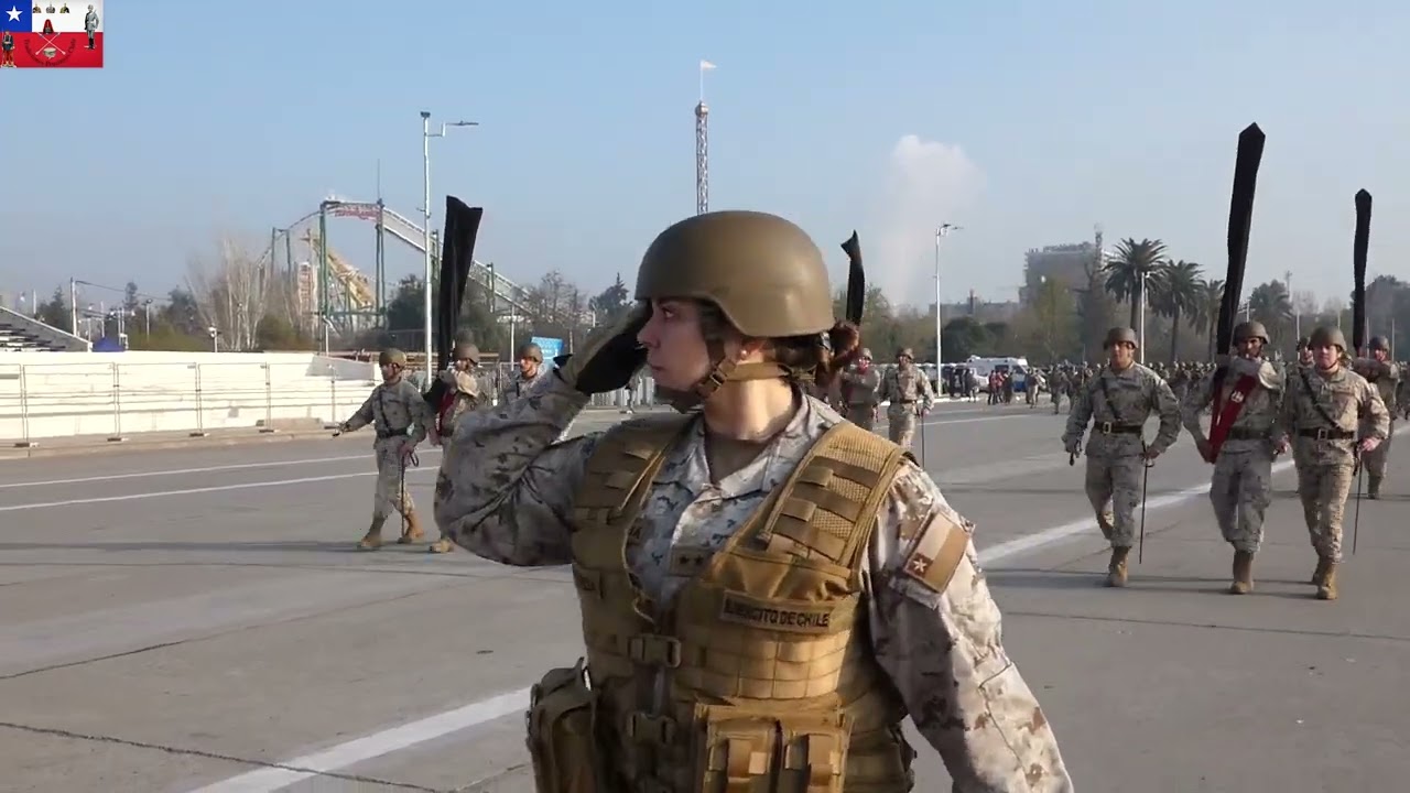 Escalón Ejercito de Chile Practica día 12 de Septiembre Gran Parada Militar 2022