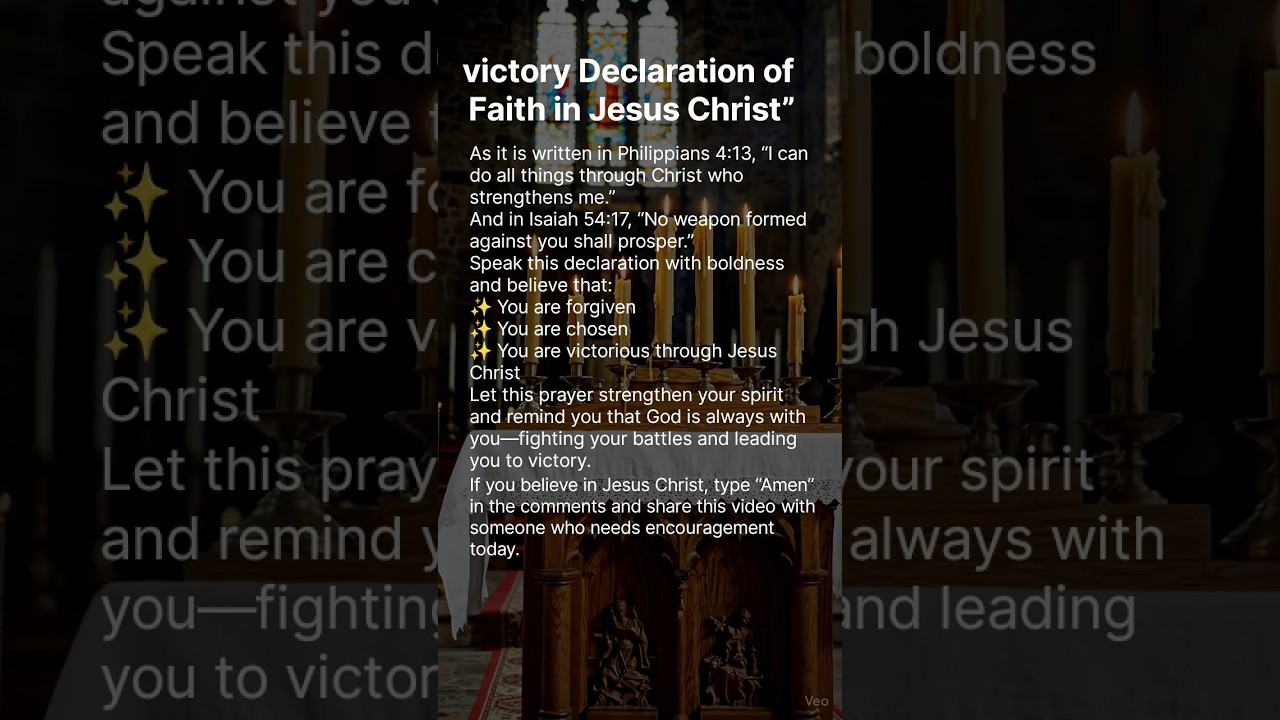 Victory + Declaration of Faith in Jesus Christ”