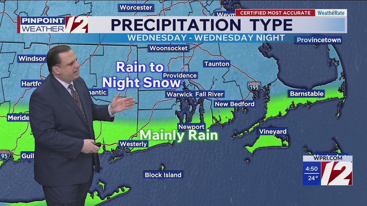WPRI 12 Weather Forecast for 2/17/26:  Several chances for snow the next 7 days