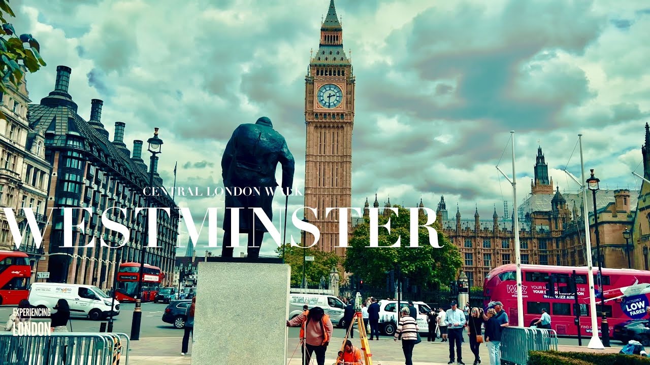 LONDON WALK - BIG BEN, WESTMINSTER, Westminster abbey, London walk 4k, London (2022) England, Uk