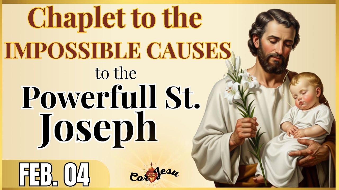 🔴🌿TODAY FEB 4 | CHAPLET OF IMPOSSIBLE CAUSES to SAINT JOSEPH❤️‍🔥 | Saint Joseph’s basket