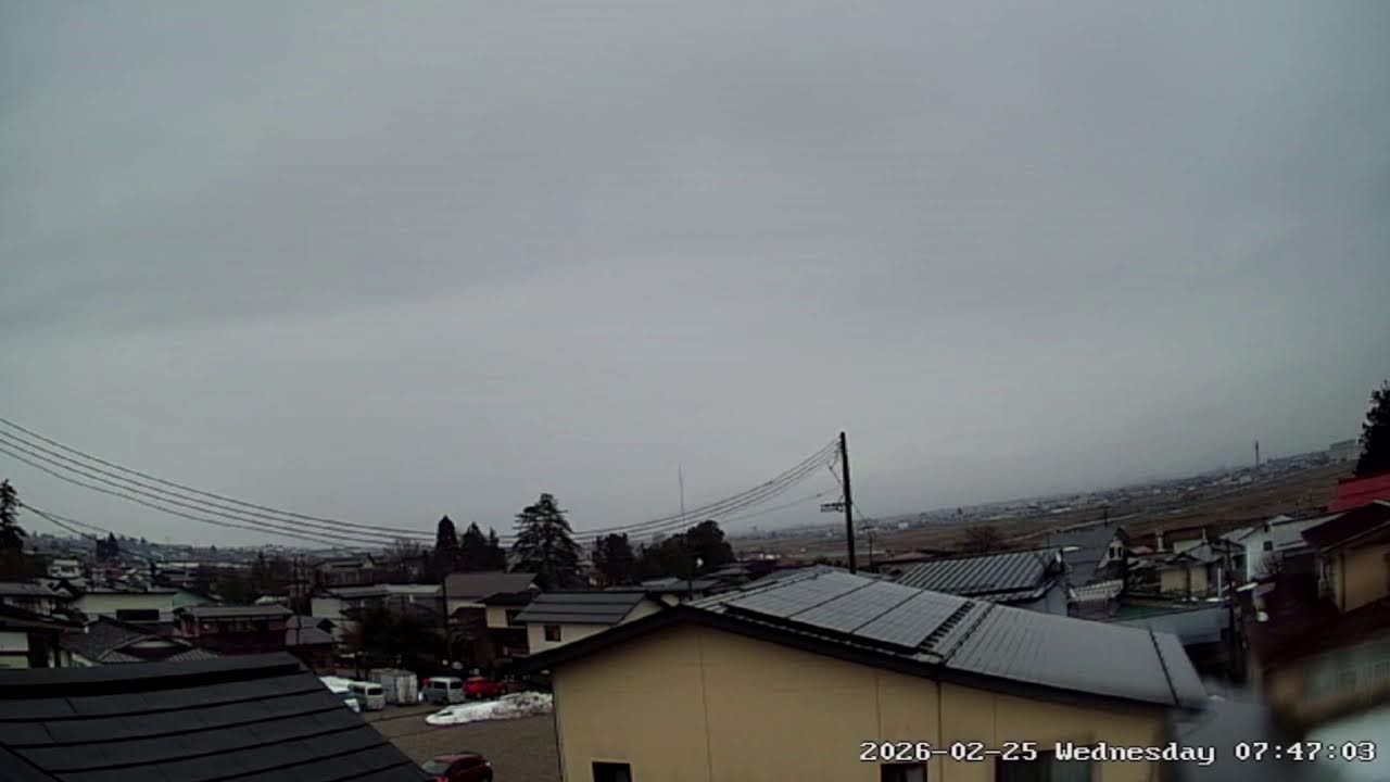 甑岳が見える山形県西村山郡河北町ライブカメラ Yamagata Nishimurayamagun Live camera.world.cam