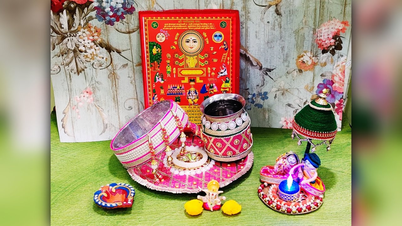 2 Karwa chawth thaali ideas || #DIY || #LetsMakeArt