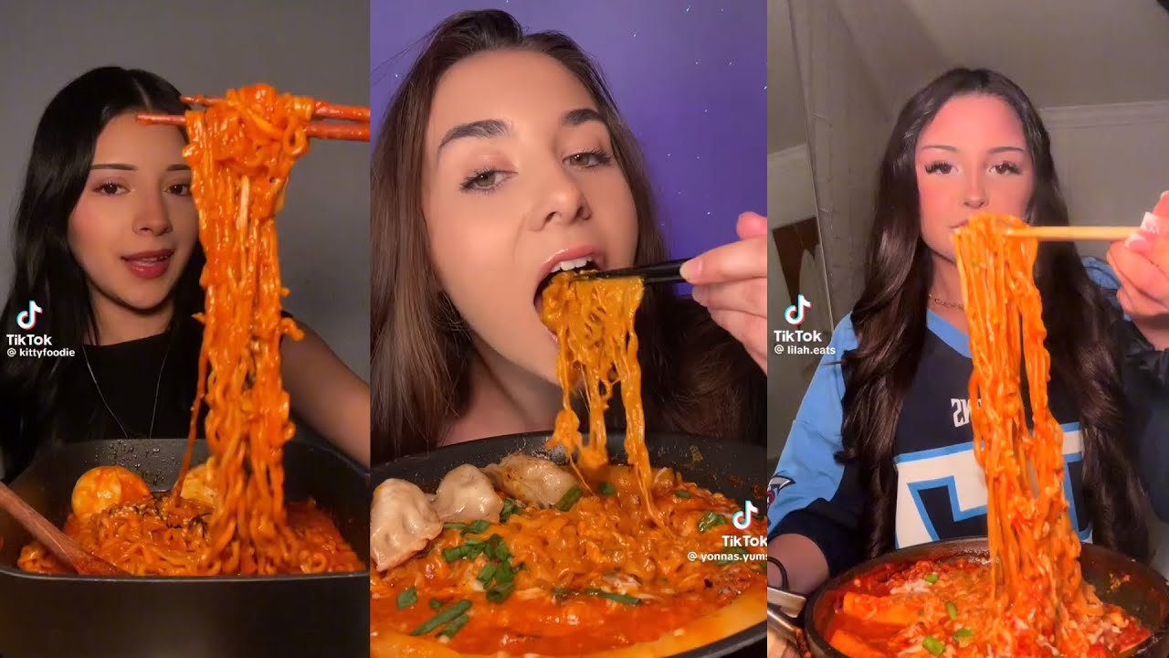 CHEESY BULDAK RAMEN MUKBANG TIKTOK COMPILATION 