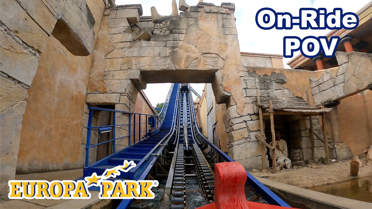 Poseidon Front Row POV Europa Park MACK Rides Water Coaster