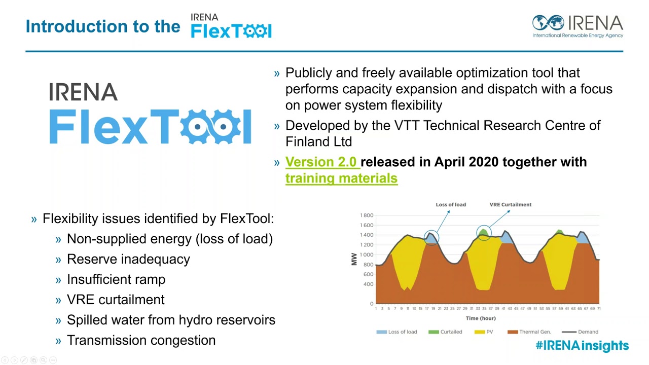 Webinar: IRENA FlexTool – Assessing power system flexibility for higher share of renewables