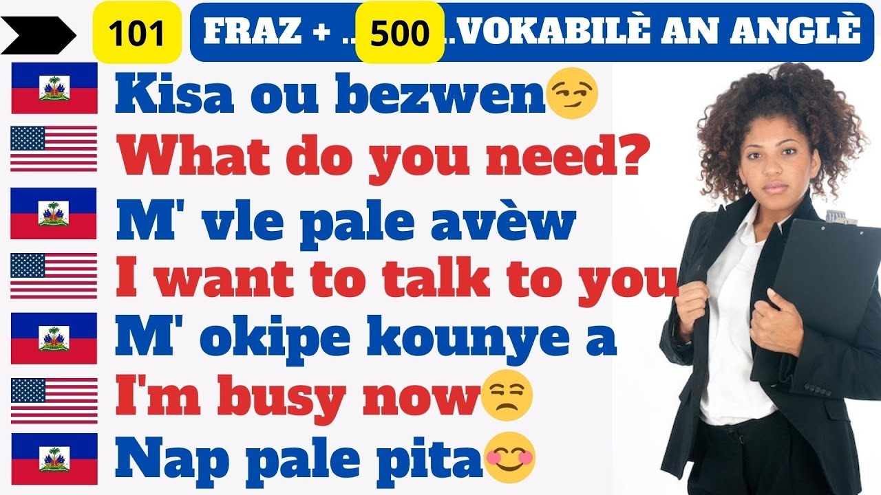 😱100 FRAZ KI PI ITILIZE AN ANGLÈ😱 -APRANN PALE ANGLAIS | APRANN PALE ANGLÈ | KOU ANGLAIS ONLINE
