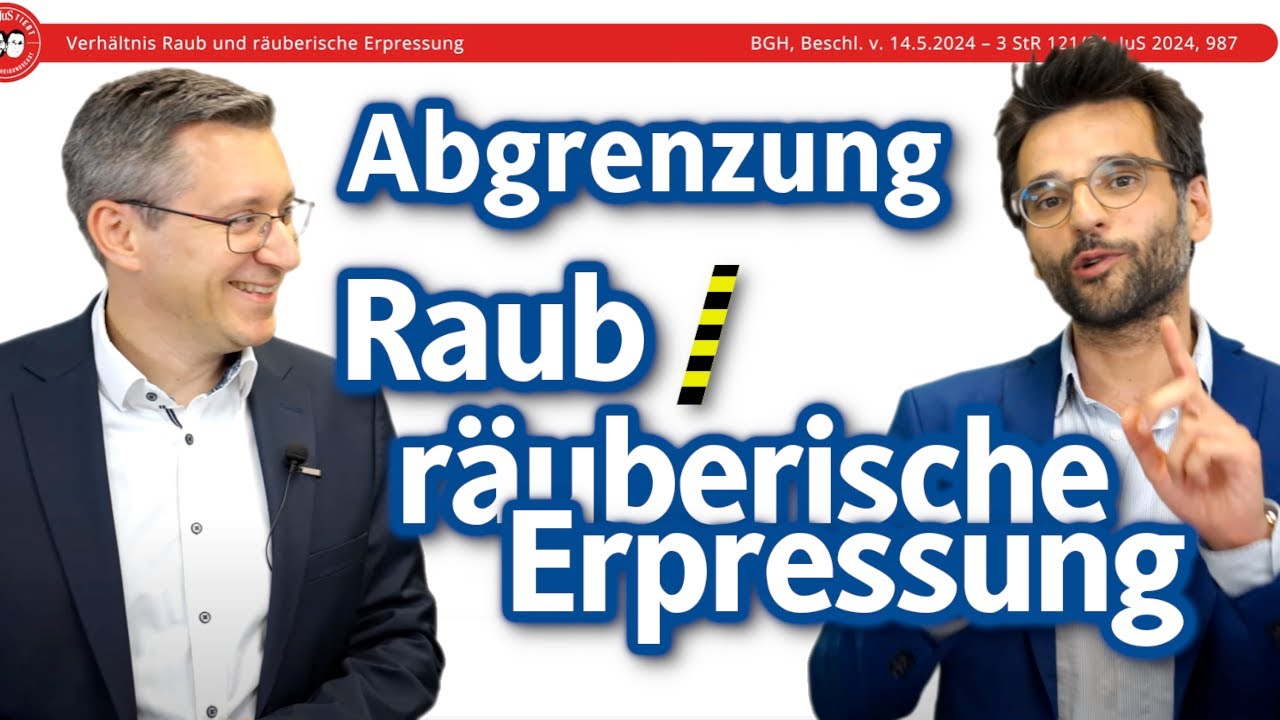 Abgrenzung von Raub und r&auml;uberischer Erpressung - ein Klausurstandard