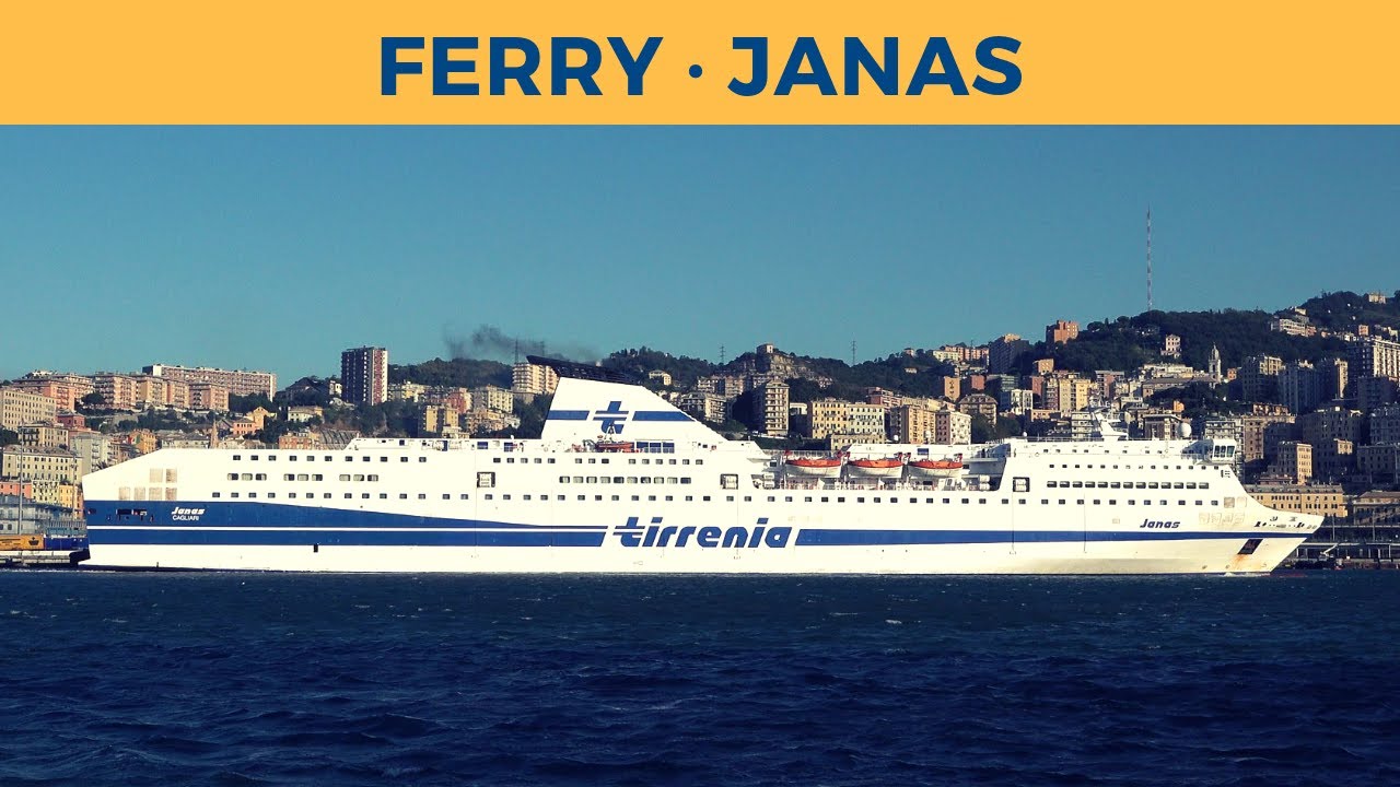 Arrival of ferry JANAS in Genova (Tirrenia)