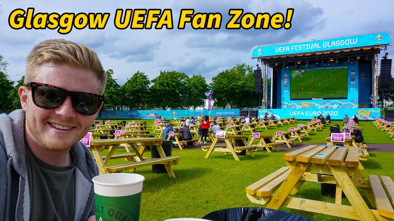 ENGLISH fan... watching WALES... in SCOTLAND! UEFA EURO 2020 Fan Zone in Glasgow - Turkey v Wales