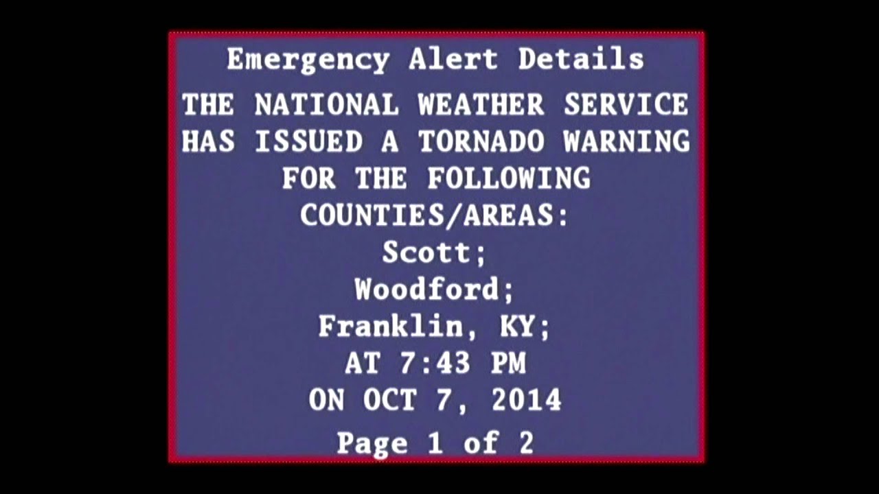 EAS and a bit of WKYT Coverage - 10/7/2014 7:44pm