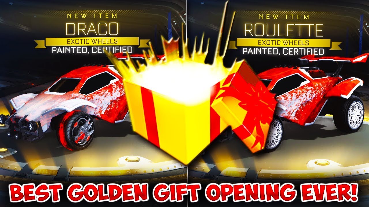THE BEST GOLDEN GIFT OPENING I'VE EVER SEEN! | Opening 50 NEW Golden Gift Crates In Rocket League!