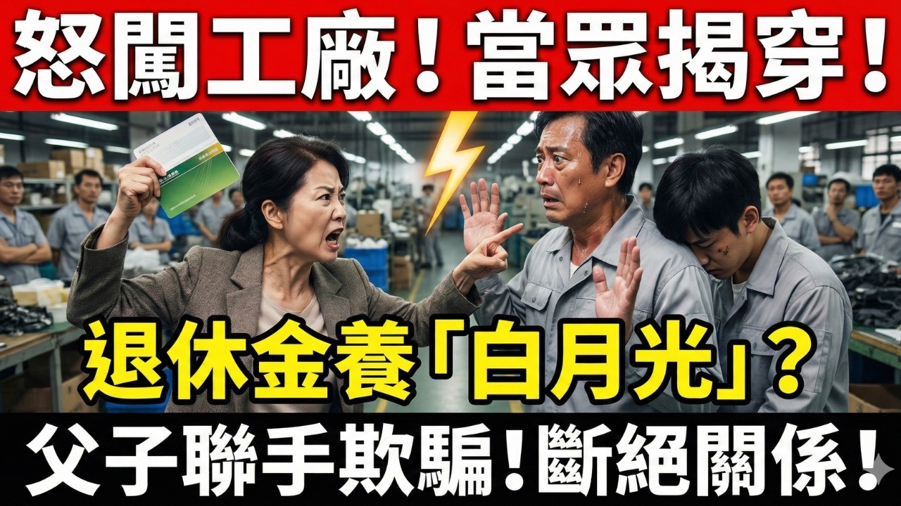 太心寒！退休金被老公偷拿去養「白月光」3年？兒子竟也聯手隱瞞！老娘怒闖工廠當眾揭穿，斷絕關係全拿回，看誰笑到最後！🔥