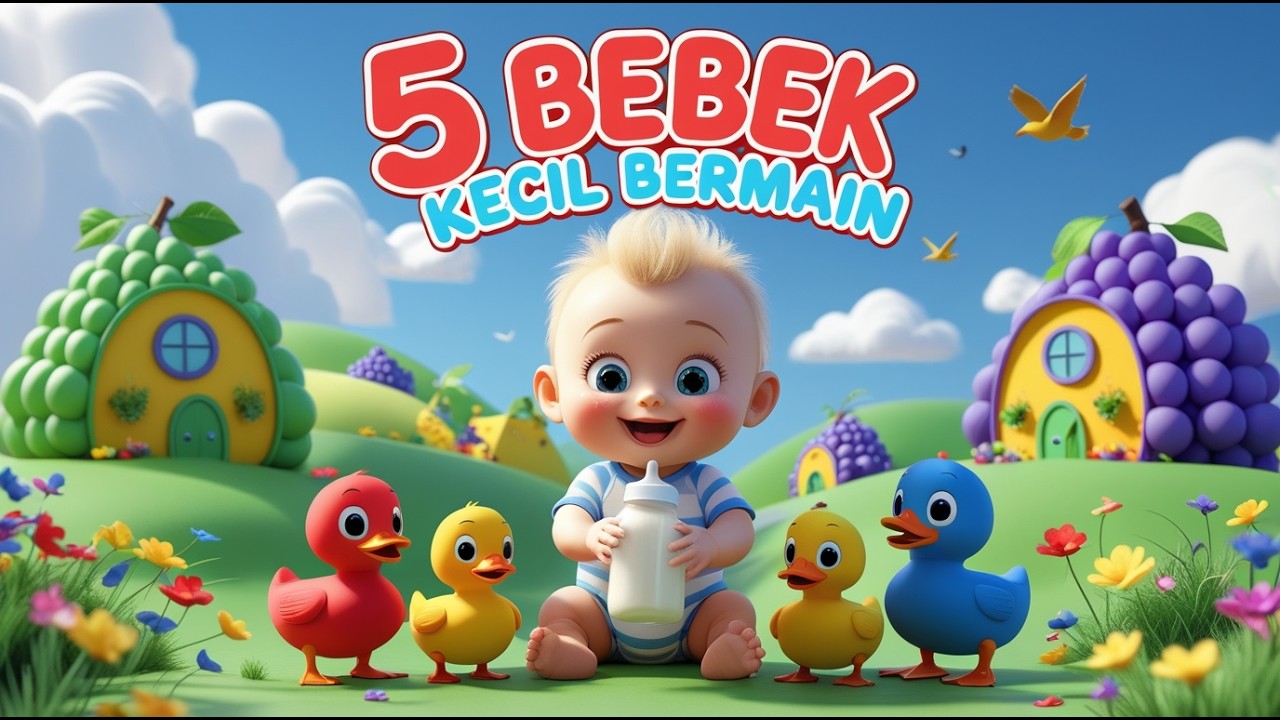 5 BEBEK KECIL BERMAIN - LAGU ANAK BALITA UNTUK BELAJAR DAN BERMAIN | BOE BOE