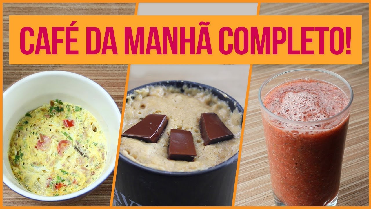 CAFÉ DA MANHÃ FIT RÁPIDO E FÁCIL | 3 Deliciosas Receitas Fit Prontas em 5 Minutos!