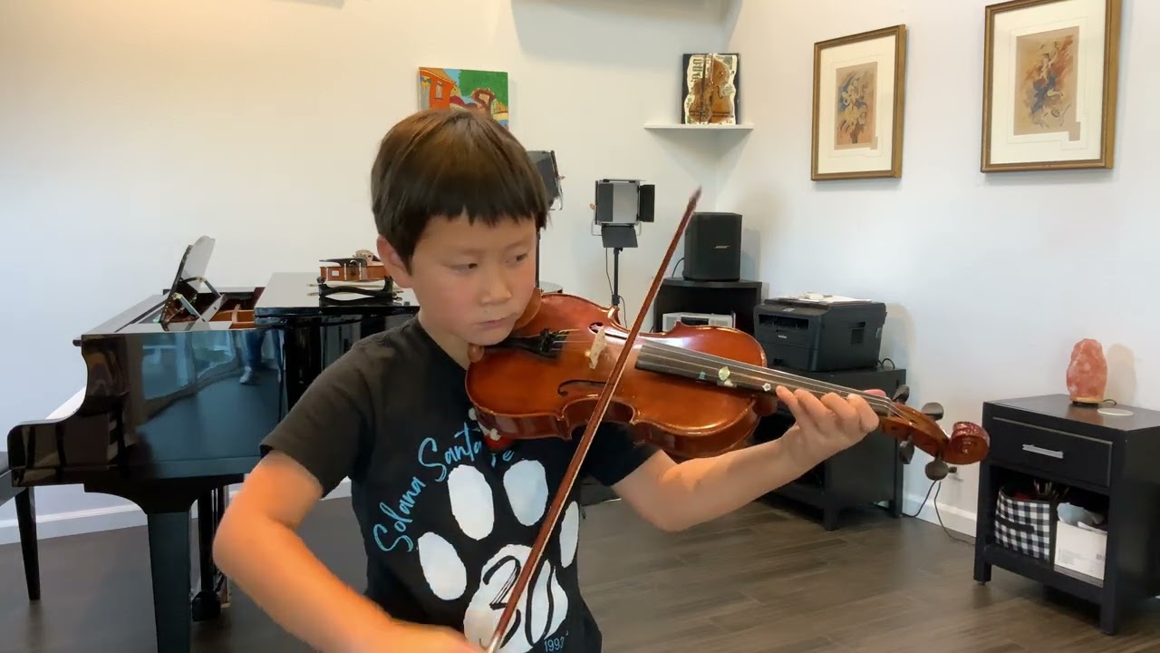 Sensational 8 Year Old Violinist!!! Daniel Sheng plays Introduction and Polonaise by Carl Bohm