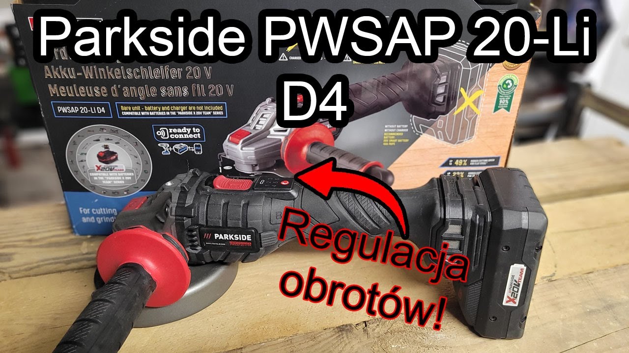 Parkside Performance PWSAP 20 Li D4 - Szlifierka Kątowa z Regulacją Obrotów - TEST