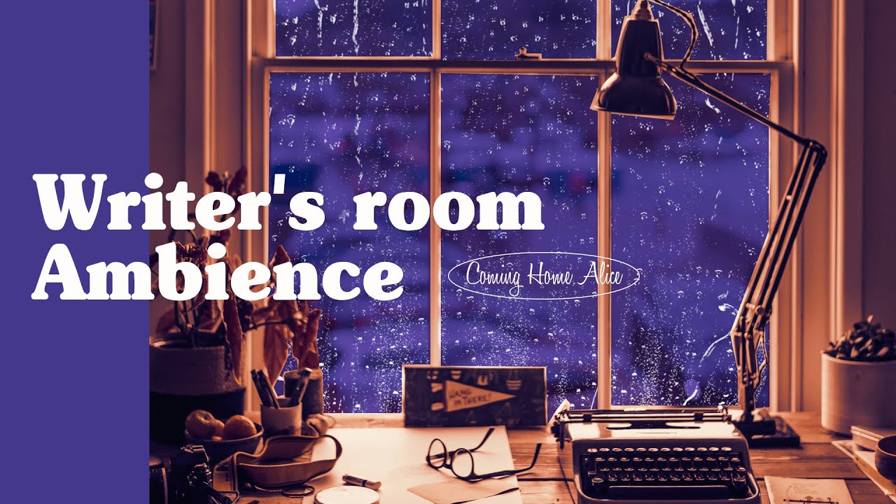 비오는 날 작가의 방에서 소설쓰기 Writer's Room Rainy Day ASMR Ambience(typewriter, thunder, pen, glasses sounds) |