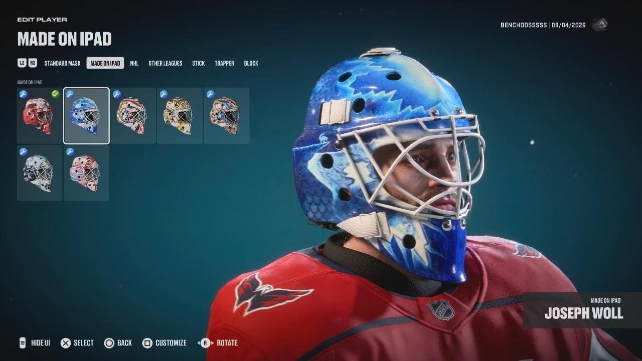 New goalie mask NHL 25 | Made on iPad