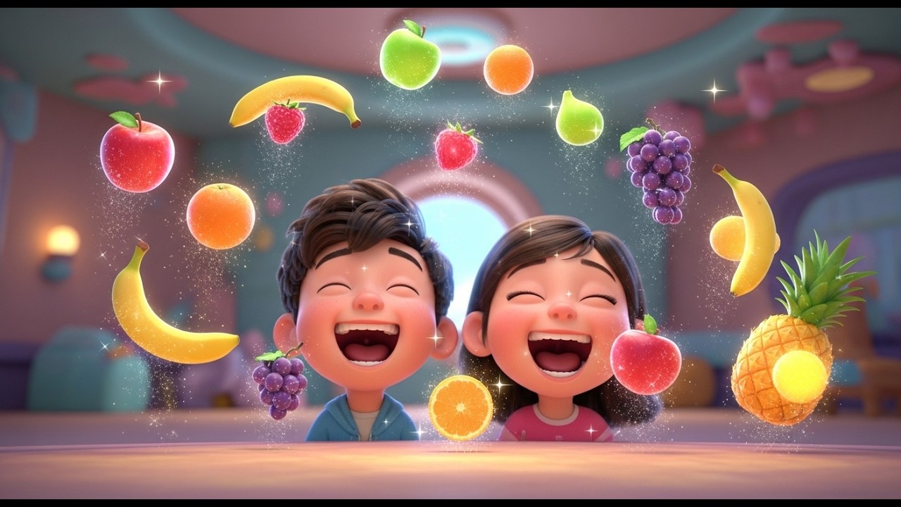 🍎🍌Fruit Fiesta for Kids | Healthy Fruits Nursery Rhyme | Learning Colors, Names & Entertainment 2026