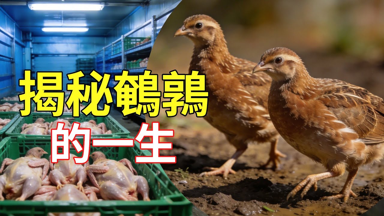 牠的一生就是為了「滾蛋」！揭秘鵪鶉產線：出生不到半天就面臨死刑？每年產下3公斤蛋的背後真相！#鵪鶉#動物真相#生命教育#冷知識#夜市鳥蛋#產業秘辛#產蛋機器#科普