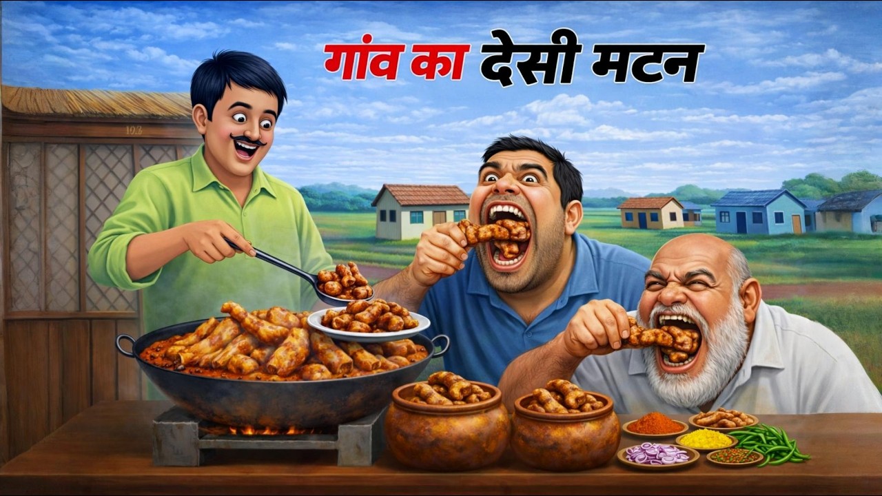 गांव का देसी मटन | Gaon Ka Desi Mutton | Hindi Kahani | Hindi Story | Moral Stories | Street food