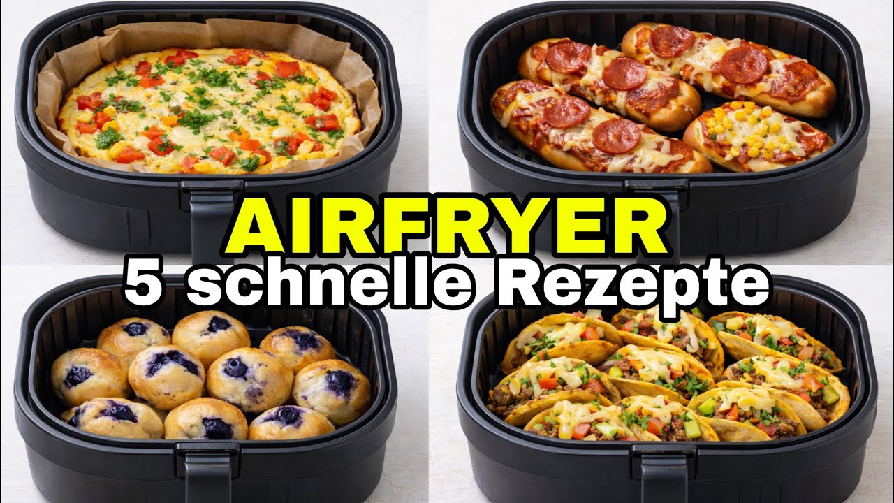 Airfryer Rezepte: 5 schnelle Ideen für die Heißluftfritteuse! 