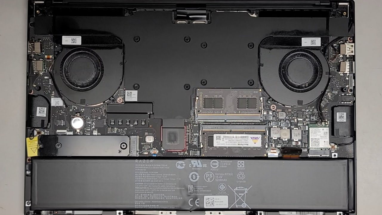 Razer Blade 15 rz09-0409 Disassembly RAM SSD Hard Drive Upgrade Battery Replacement Repair