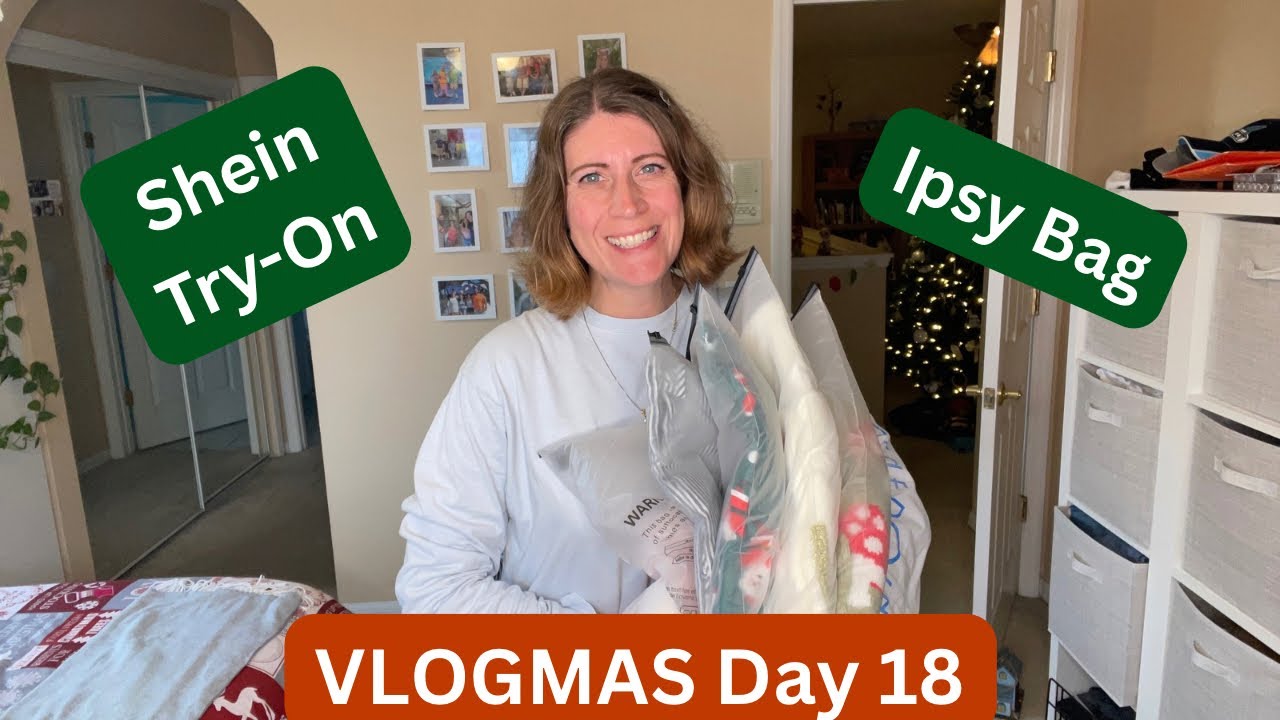 Vlogmas День 18 | Покупки и примерка SHEIN | Праздничные наряды | Декабрьская косметичка Ipsy