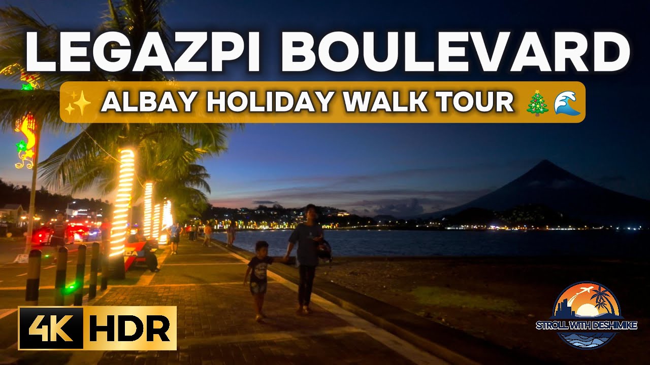 Legazpi Boulevard Christmas 2025 🎅🌟 | Ibalong Park Decorations & Night Market Walk Tour