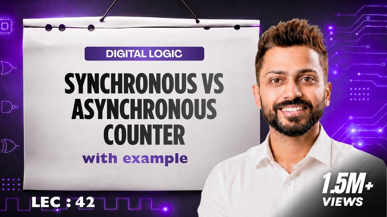 Lec - 42: Synchronous vs Asynchronous counter | Digital Electronics