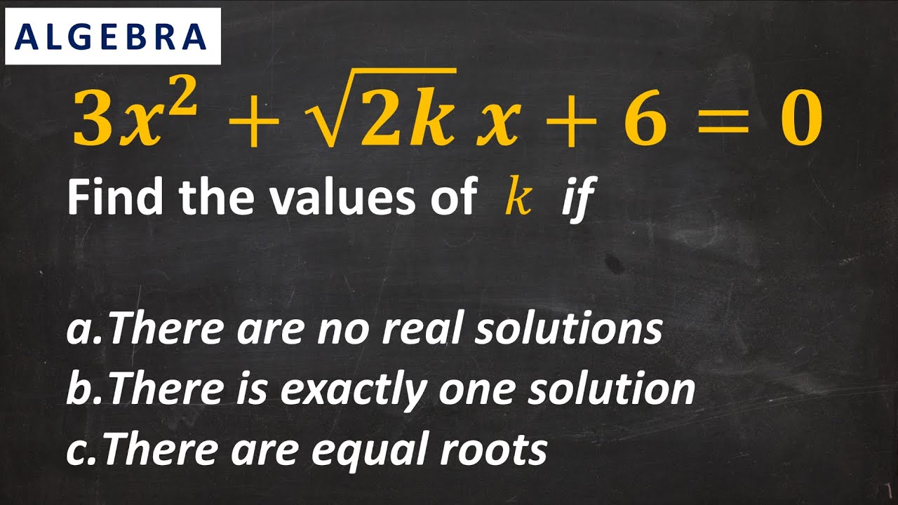 When Is There No Real Root or Only One Root?