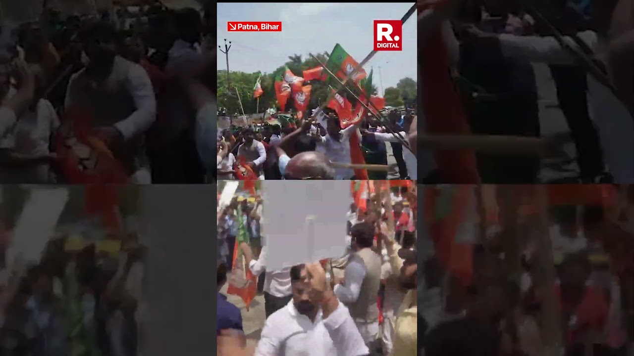 Viral Video: Cong vs BJP In Patna Turned Out To Be A Lathi-Fest